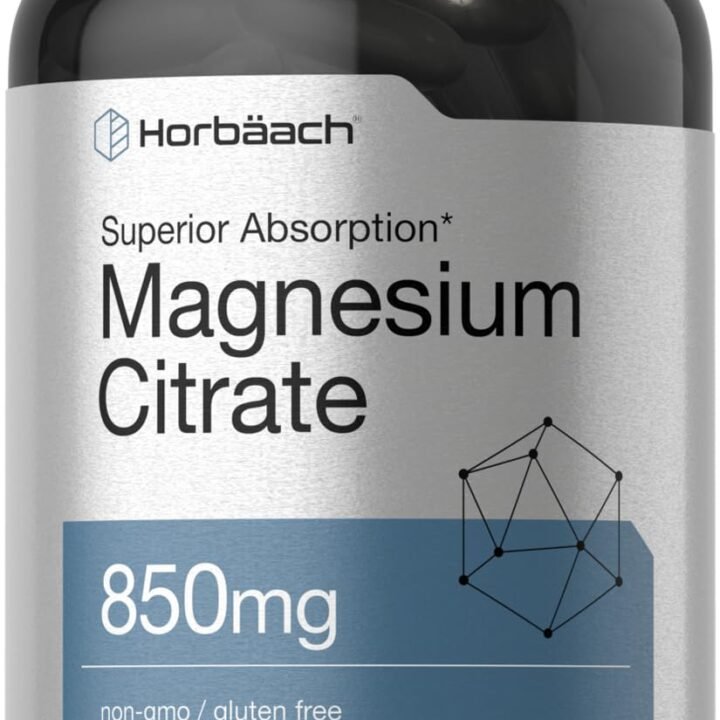 Horbäach Citrato de Magnesio 850 mg (120 cápsulas en gel)