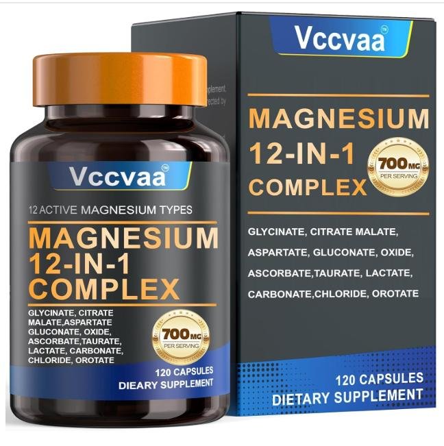 Vccvaa Magnesio 12-en-1 Complex (120 cápsulas)